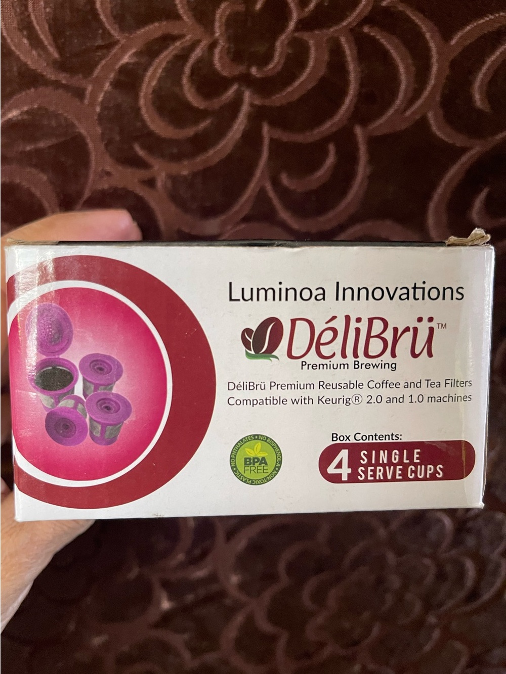 DéliBrü Reusable Coffee and Tea Keurig Filter- Purple NEW